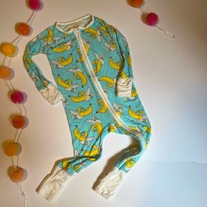Little Sleepies Footie/Romper - Banana print